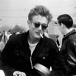 Candid footage of James Dean at a race in Santa Barbara, 1955.