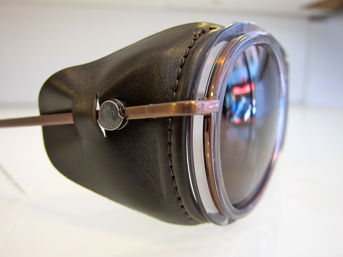 Moncler Lunettes MC511 06 leather side shields