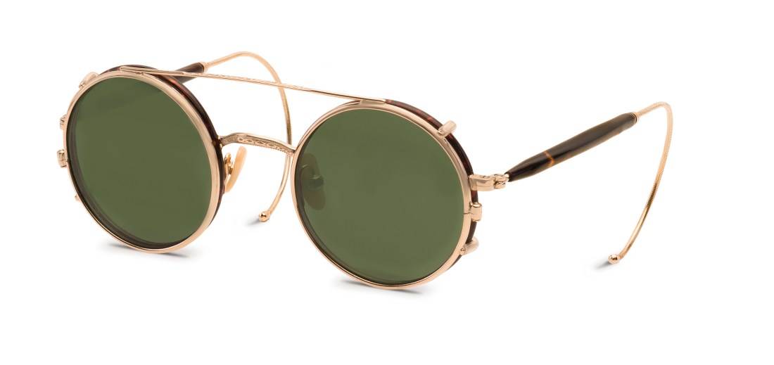 Moscot NOSH Tortoise Gunmetal Clip-on_Front Left