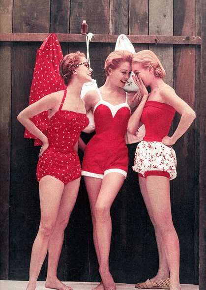 50's three women and glasses vogue